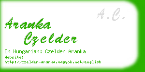 aranka czelder business card